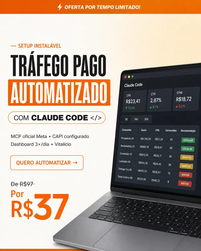 Arte de anúncio com o dashboard de tráfego no notebook